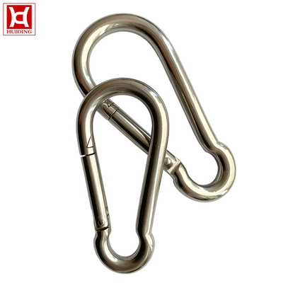 ตะขอเกี่ยวสแตนเลสแบบสปริงสำหรับงานหนัก M8 Carabiner ความแข็งสูง