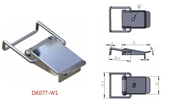 SS201 ล็อคตัวเอง Hasp Toggle Latch Anti Erosion สำหรับฉนวน Barrel