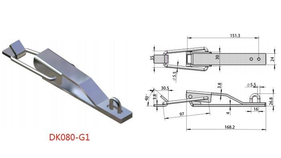 ตัวล็อคสลักสลับแบบ Heavy Duty ที่เคลือบด้วยสังกะสีเคลือบด้วยสังกะสี